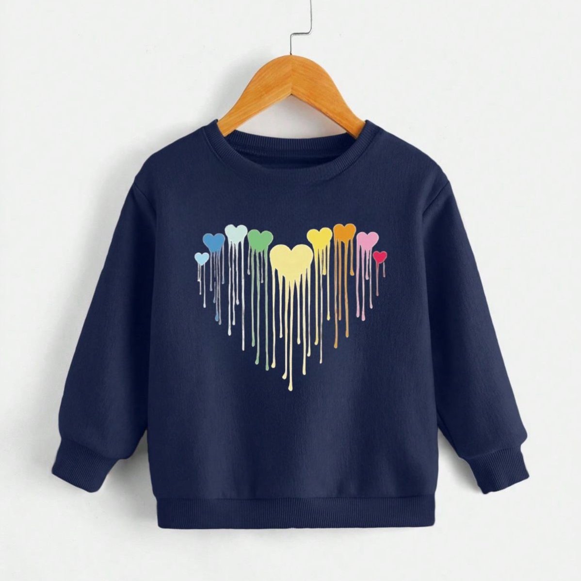 NAVY BLUE COLOURFUL HEARTS