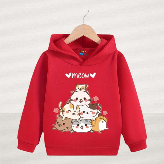 MEOW CATS FLEECE HOODIE