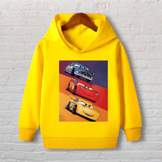 THREE CARS FLEECE HOODIE